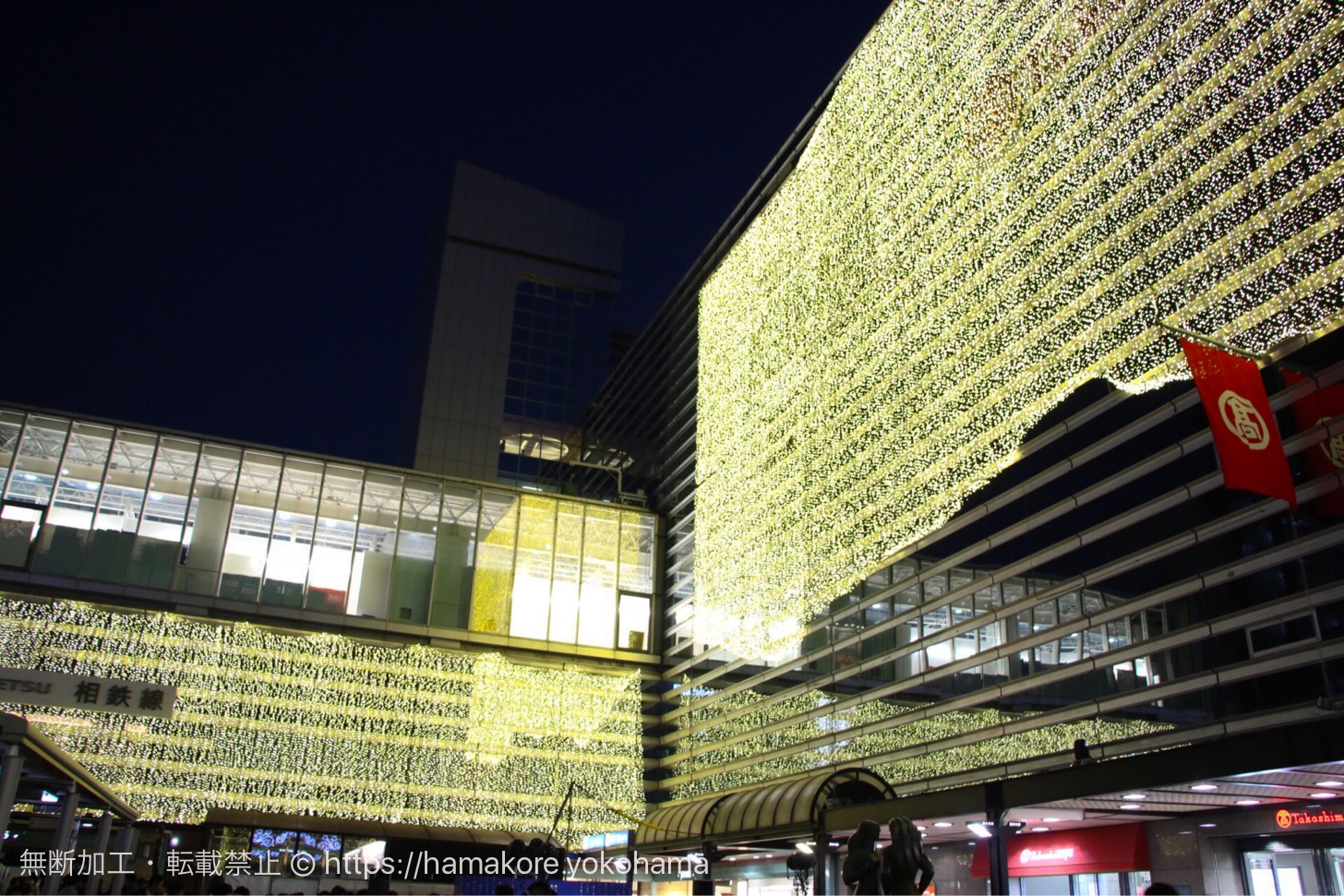 2017年 横浜駅西口のイルミネーションが点灯！包み込む光のベールを体験