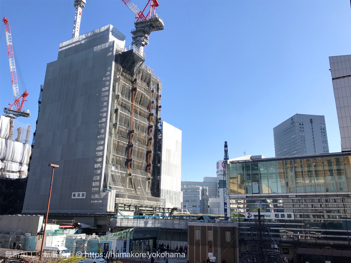 2017年11月 横浜駅西口 駅ビルの様子