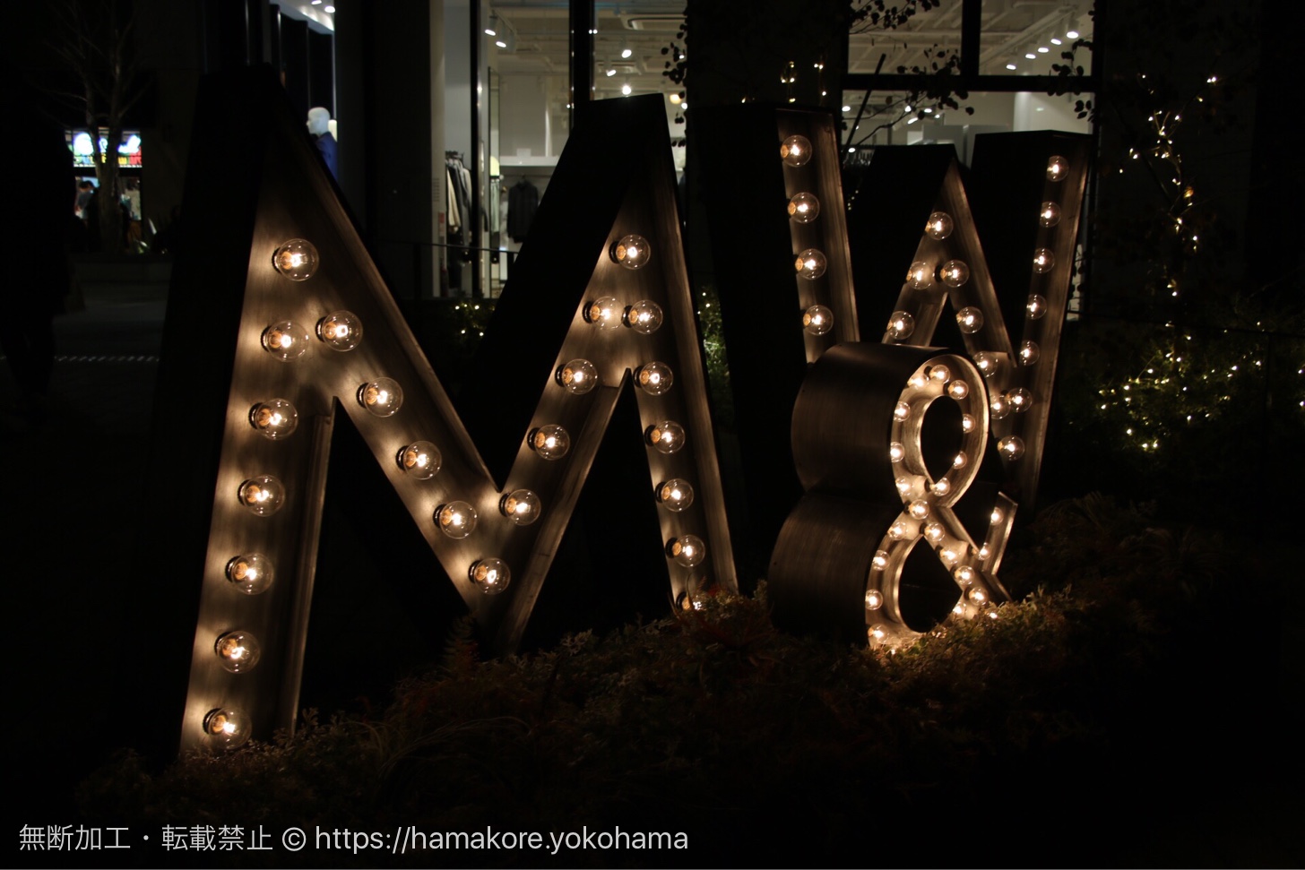 MARINE ＆ WALK YOKOHAMAのクリスマスイルミネーション M＆W