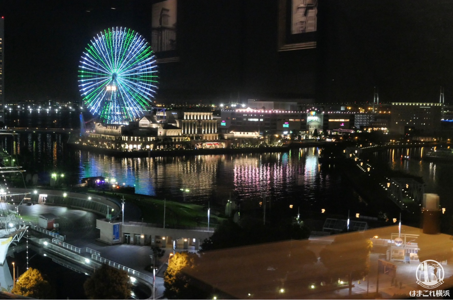 一瑳から見える横浜みなとみらいの夜景