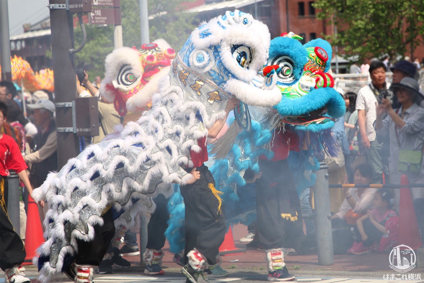 国際仮装行列「ザ よこはまパレード」獅子舞・爆竹