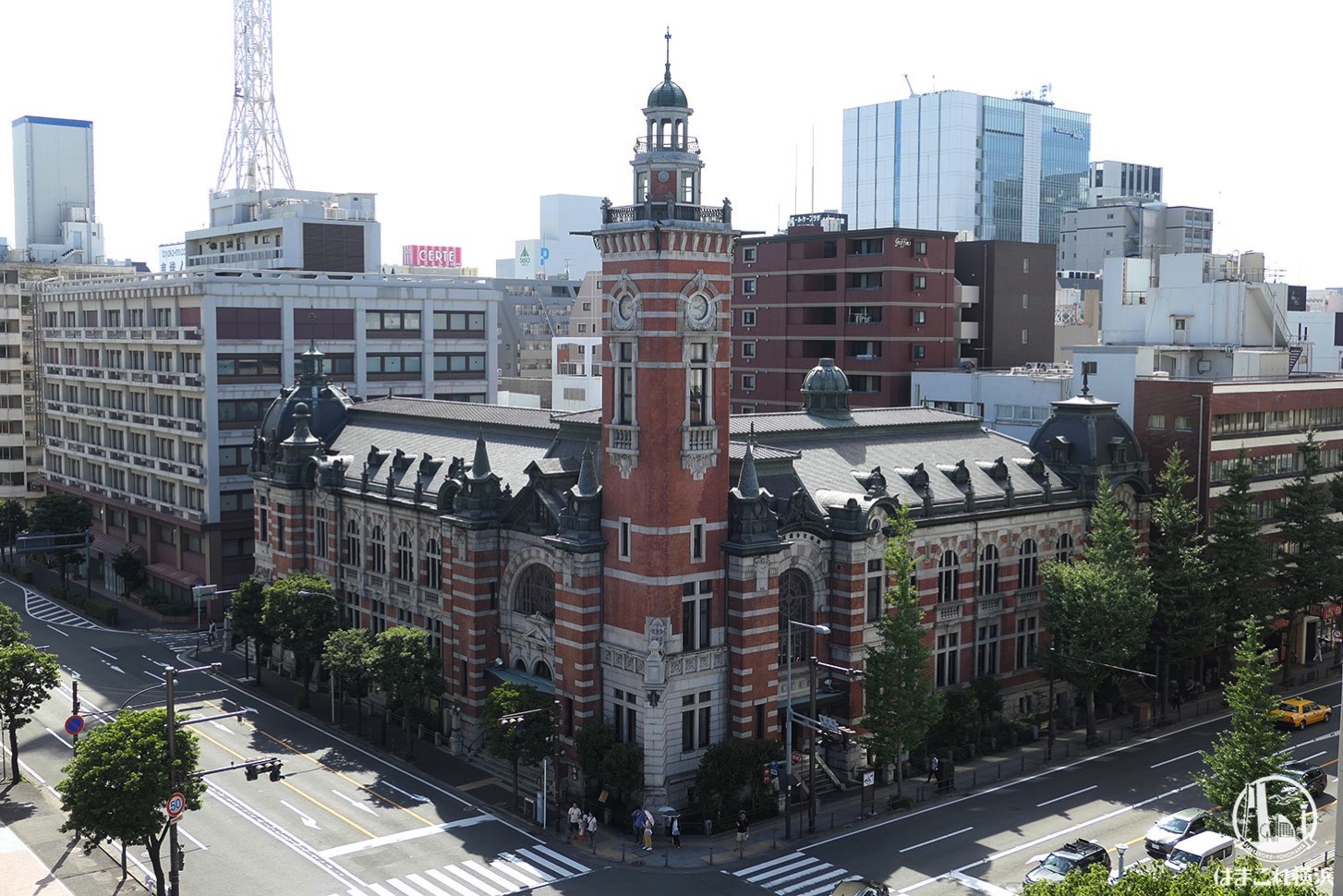 神奈川県庁本庁舎公開 屋上から見た横浜開港記念開館（ジャック）