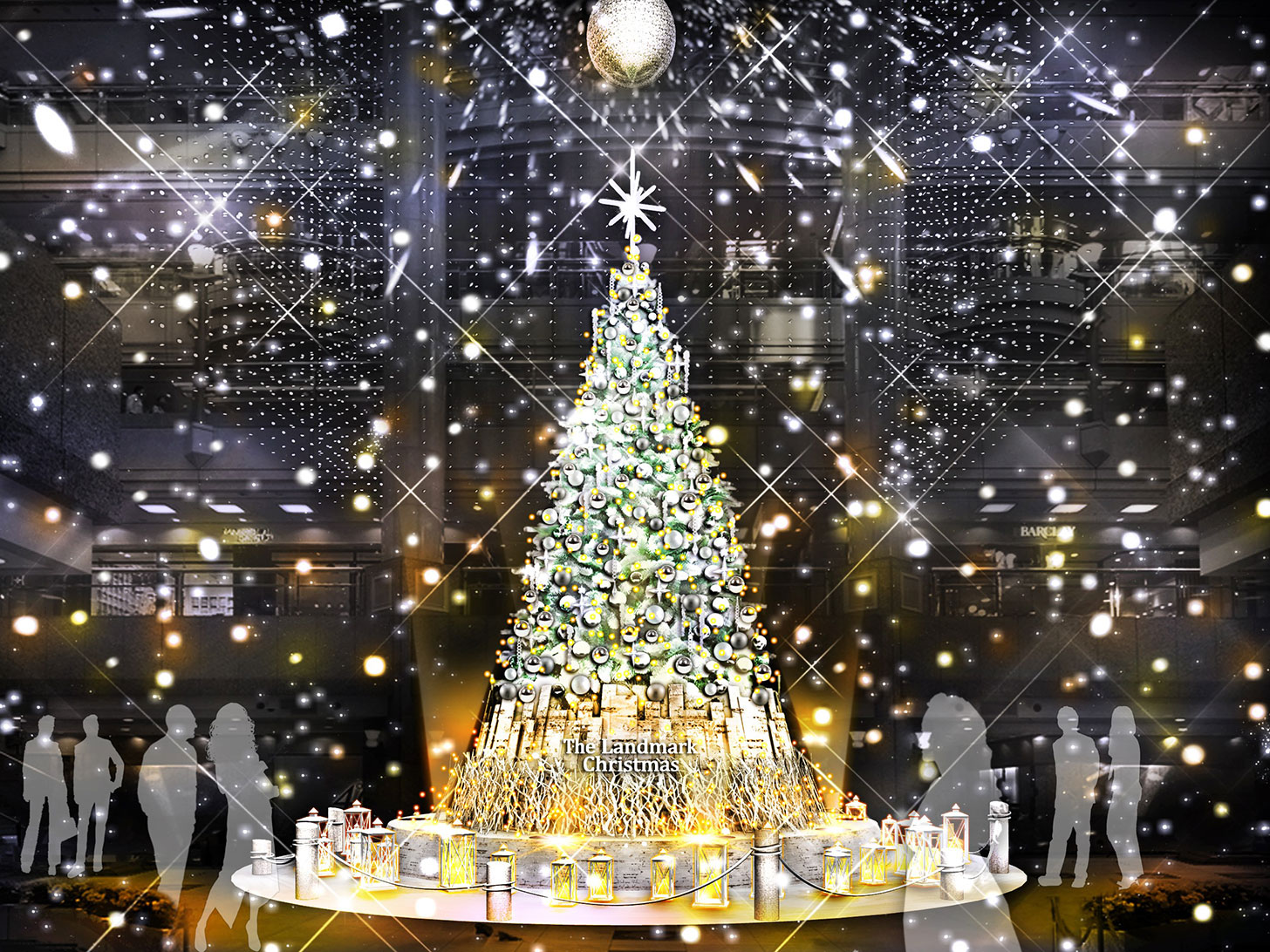 2019年 横浜ランドマークタワーにクリスマスツリー登場！降雪イベントも