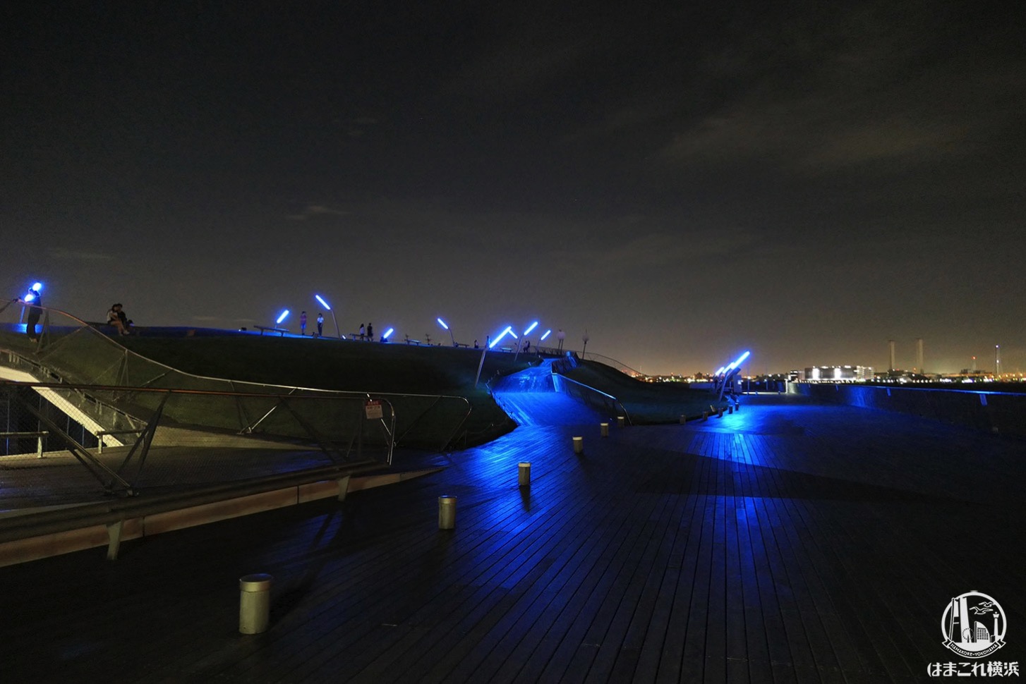 横浜港大さん橋国際客船ターミナル 屋上の夜景