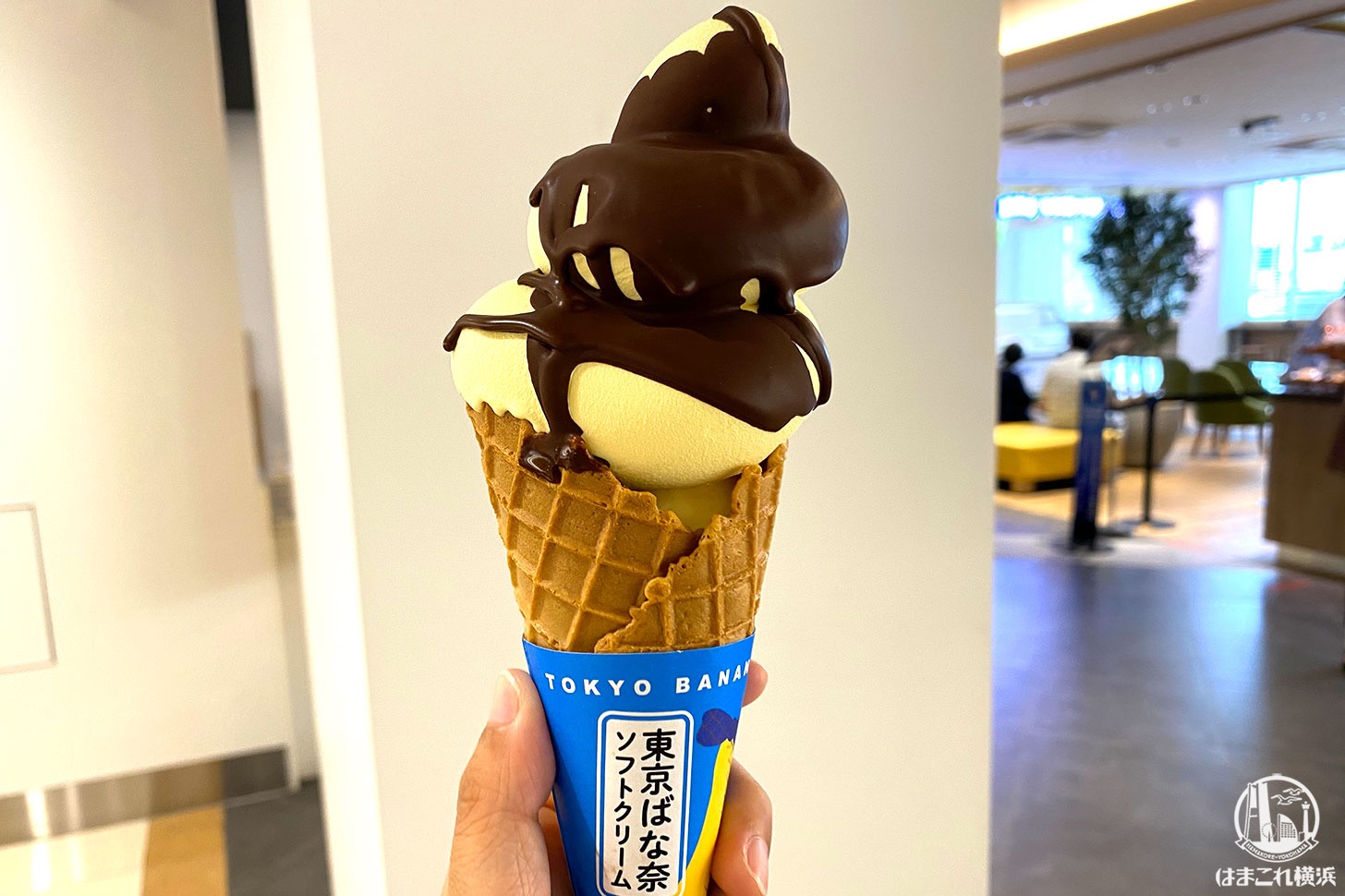 東京ばな奈ソフトクリームがバナナ味濃厚で最高に美味！海老名SA限定スイーツ