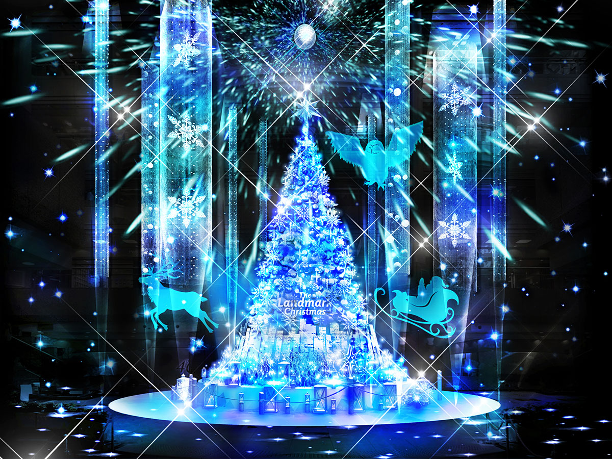 横浜ランドマークプラザにクリスマスツリー登場！2020年はAR降雪イベントも
