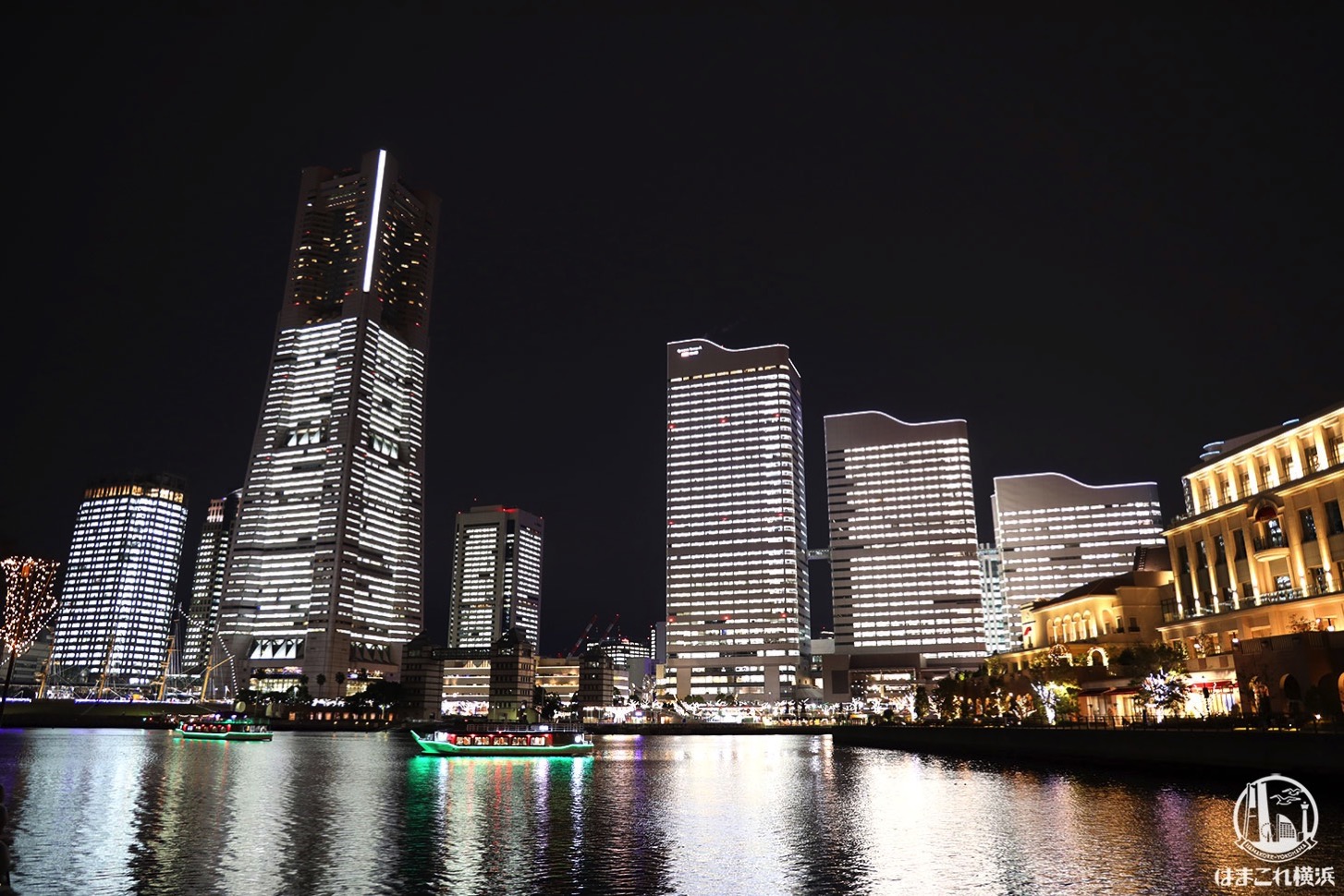 横浜の全館点灯「タワーズミライト」万国橋から汽車道、横浜駅方面まで夜散歩！