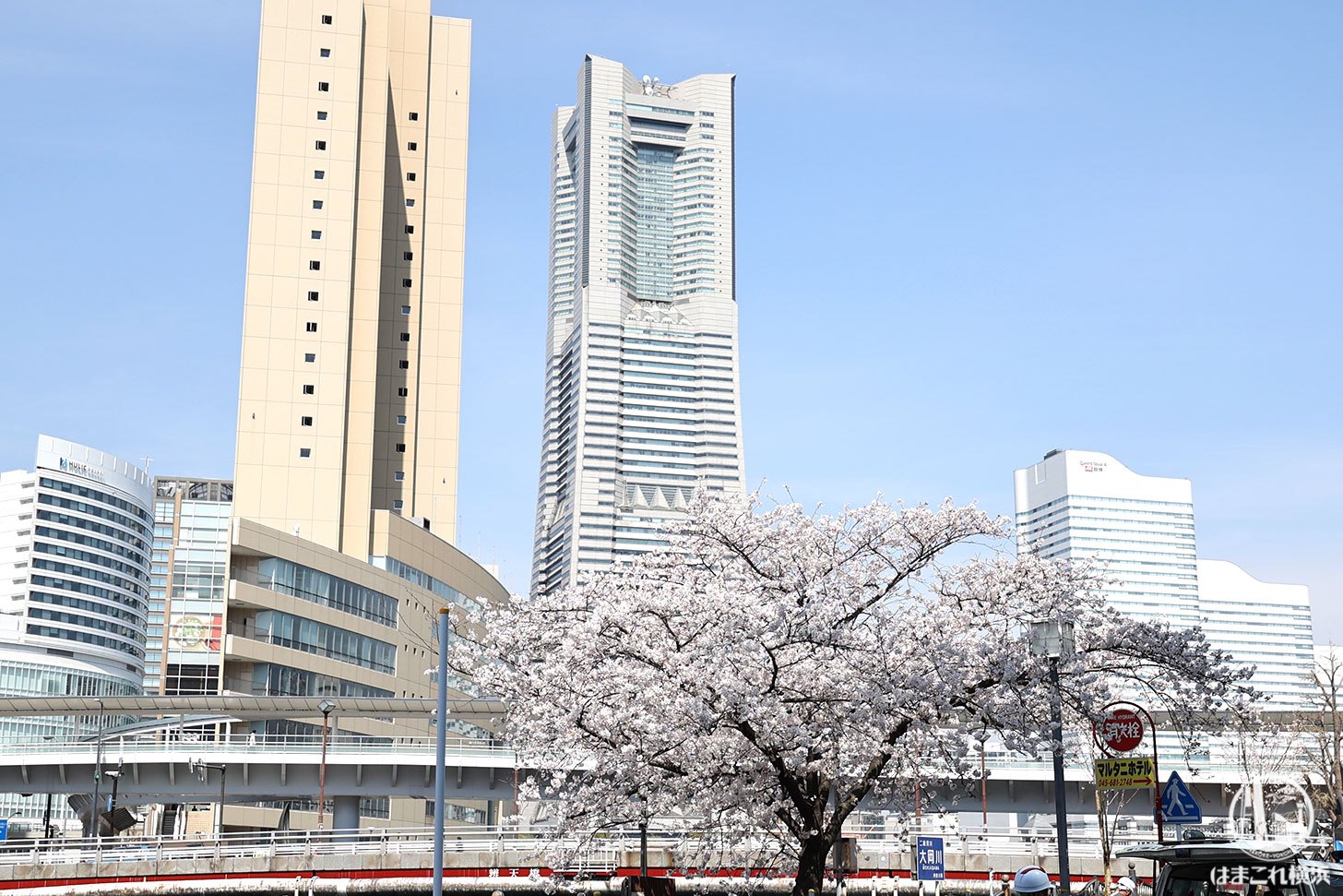 大江橋から見た横浜ランドマークタワー