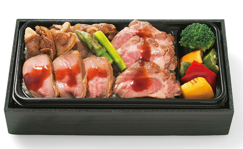 特選ラム肉3種弁当（ラム肉ステーキ・ラムタン・ラム肉のすき焼き）…1,980円