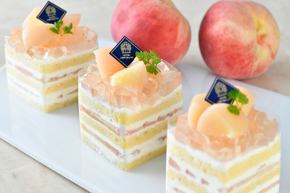 横浜・ホテルニューグランドに“桃”のプレミアムショートケーキ販売！